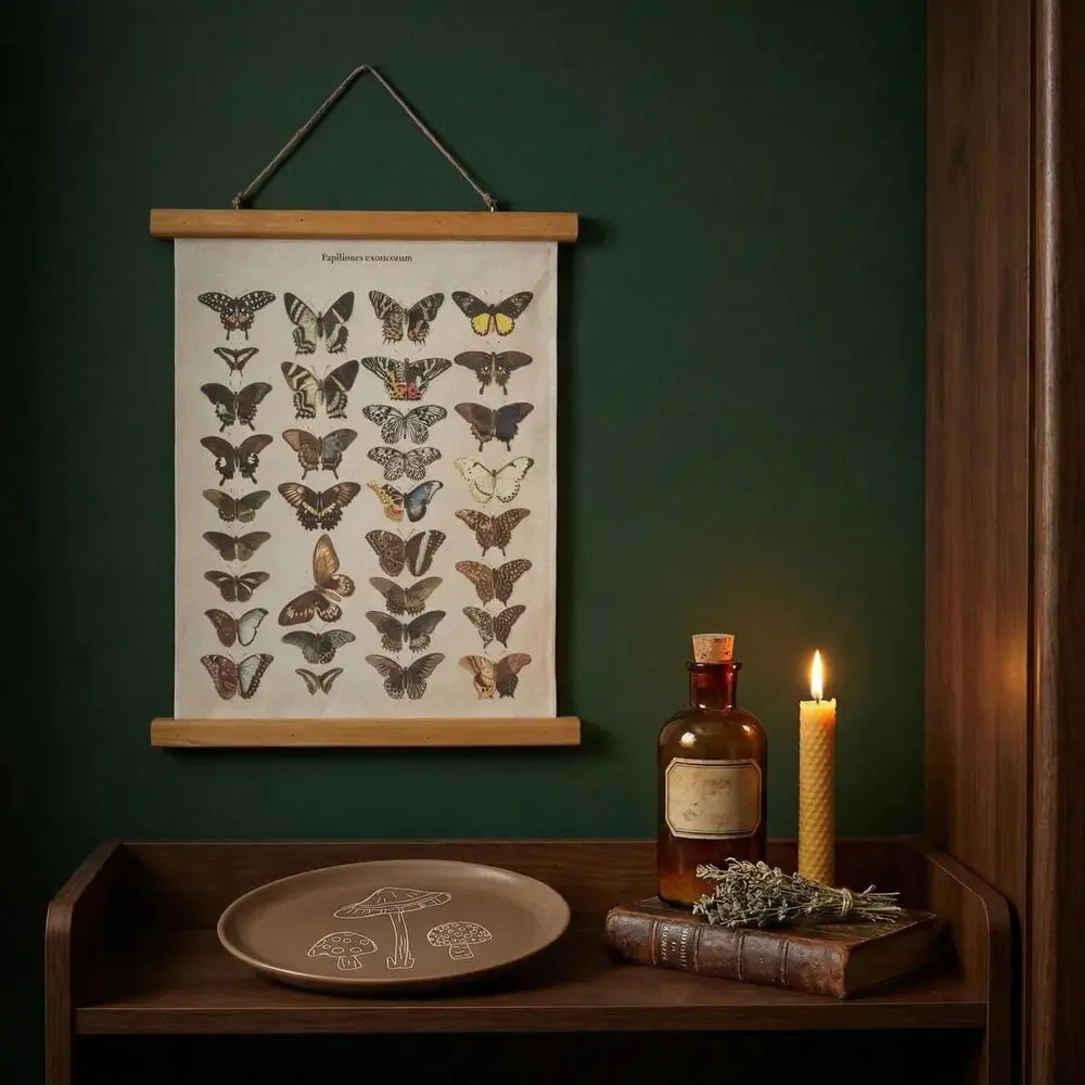 Papiliones Exoticorum Butterfly Print Decorative Canvas Wall Decor | 15.75